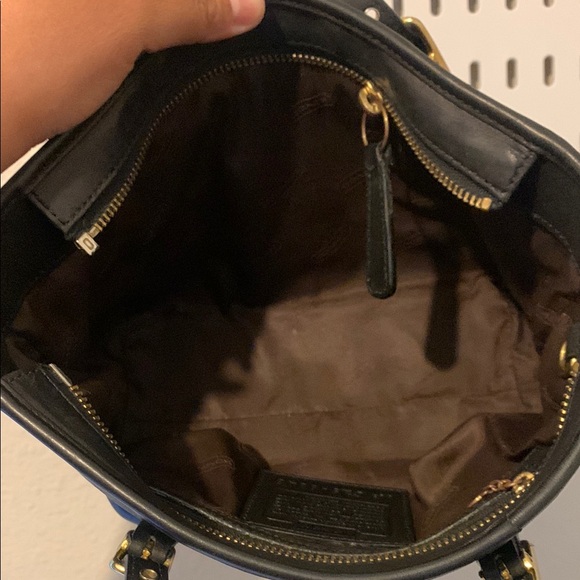 Coach 9846 Legacy mini hamptons market tote black leather satchel bag VTG - Picture 7 of 11